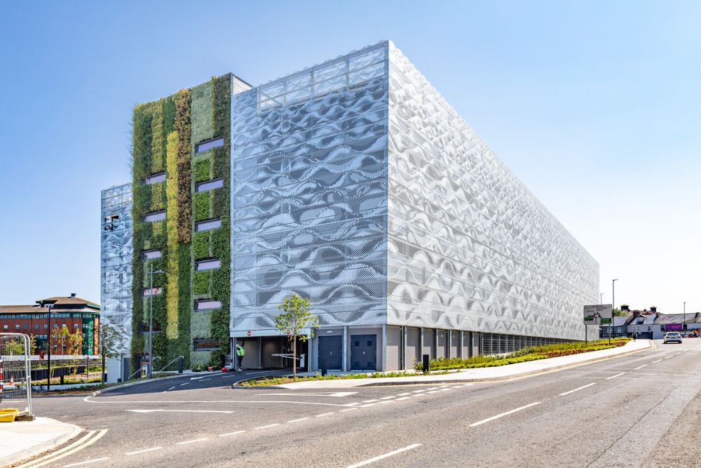 Perforated wave façade lights up Sunderland city centre